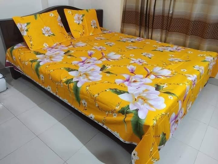 Buy Luxury Twill Cotton King Size Bed Sheet - 4 Pecs Set at Best Price In Bangladesh