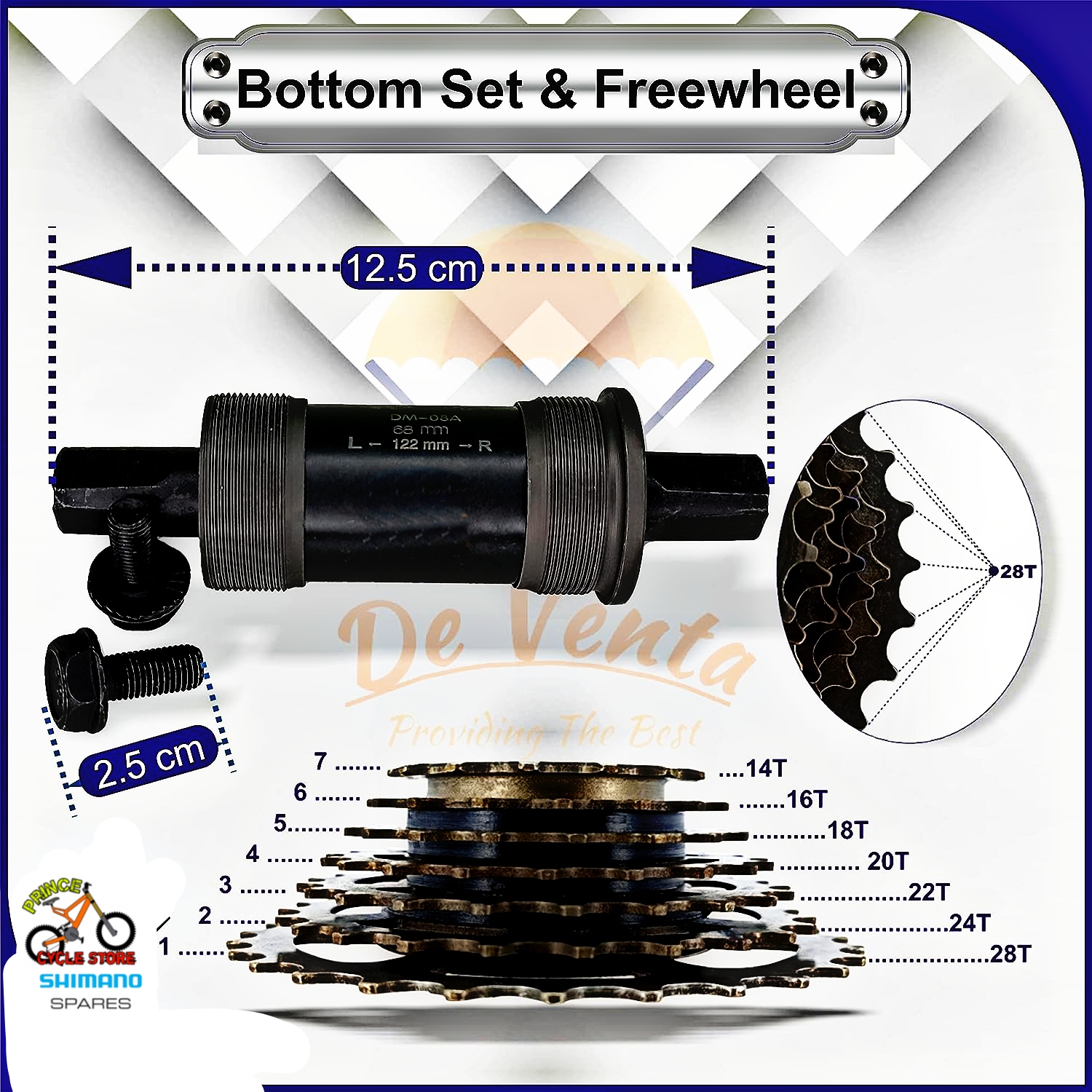 Buy Complete Bicycle Gear Set 21speed, Total 12 Parts Cycle Gear Kit Set Compatible For All Kind Of Bicycles Prince Cycle Store At Best Price In Bangladesh