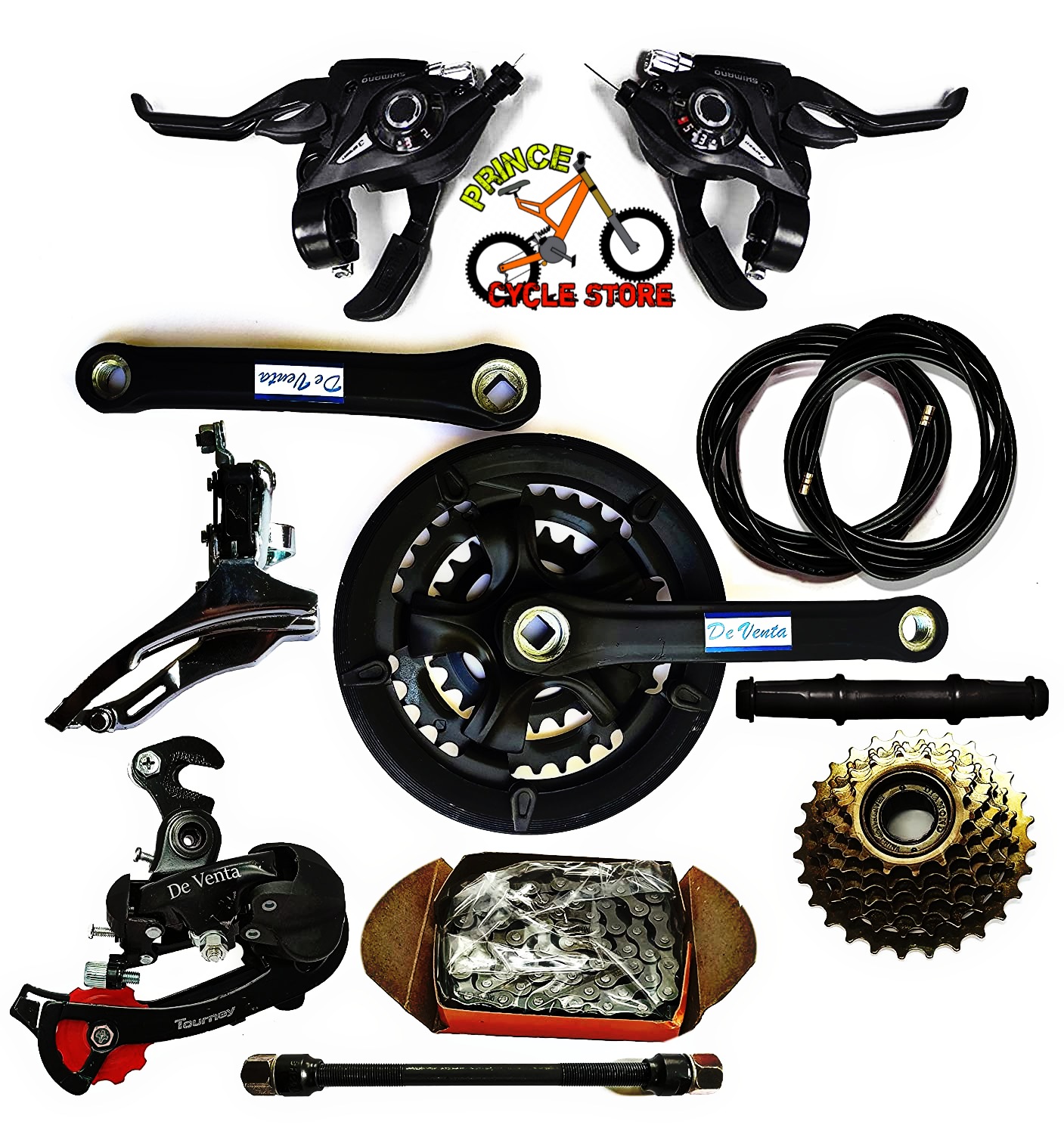 Buy Complete Set of 21 Speed Bicycle Gear Total 12 Parts, Compatible for All Kind of Bicycles Prince Cycle Store  At Best Price In Bangladesh