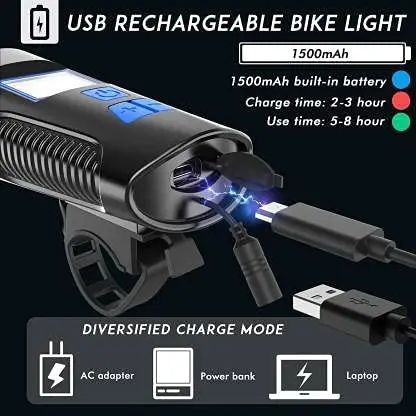 Buy West Biking 3 In 1 Bike Light 1500Mah Bike Horn Bicycle Lamp Odo Speed Meter With Headlight - Cycle Accessories Prince Cycle Store   At Best Price In Bangladesh