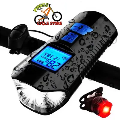 Buy West Biking 3 In 1 Bike Light 1500Mah Bike Horn Bicycle Lamp Odo Speed Meter With Headlight - Cycle Accessories Prince Cycle Store   At Best Price In Bangladesh