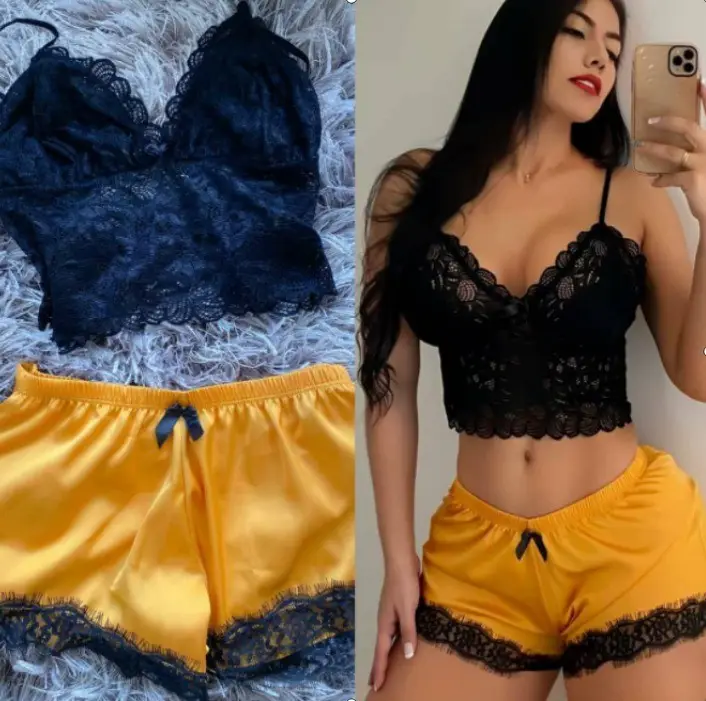 Buy Gorgeous Lace Design Ladies Two Piece Nighty - TU-351  at best price in Bangladesh