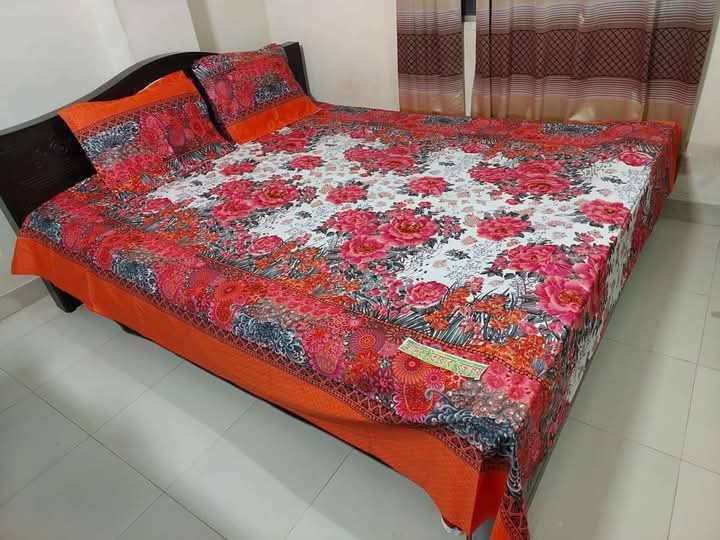 Buy Luxury Twill Cotton King Size Bed Sheet - 4 Pecs Set at Best Price In Bangladesh