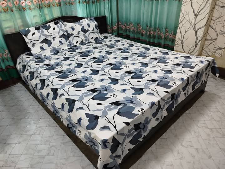 Buy Luxury Twill Cotton King Size Bed Sheet - 4 Pecs Set at Best Price In Bangladesh