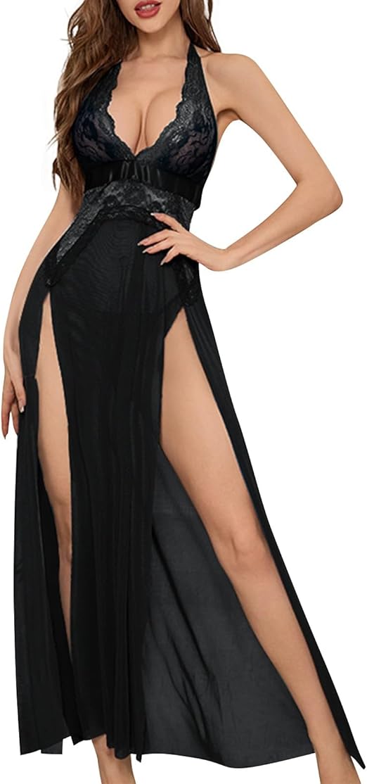 Buy Women's Nightgown Sexy Chemise Lingerie V Neck Nightdress - 4233 at best price in Bangladesh