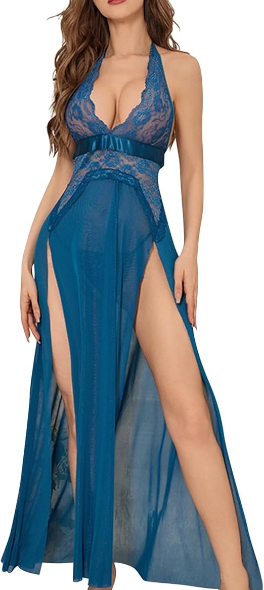 Buy Women's Nightgown Sexy Chemise Lingerie V Neck Nightdress - 4233 at best price in Bangladesh