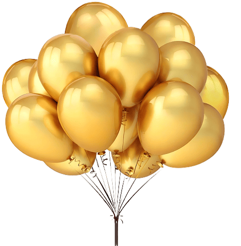 Metallic Balloons for Anniversary, Birthday, Baby Shower, Valentine's Day, Home, Restaurants, and Showroom Decorations- (Pack of 25 Pcs)