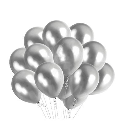 Metallic Balloons for Anniversary, Birthday, Baby Shower, Valentine's Day, Home, Restaurants, and Showroom Decorations- (Pack of 25 Pcs)