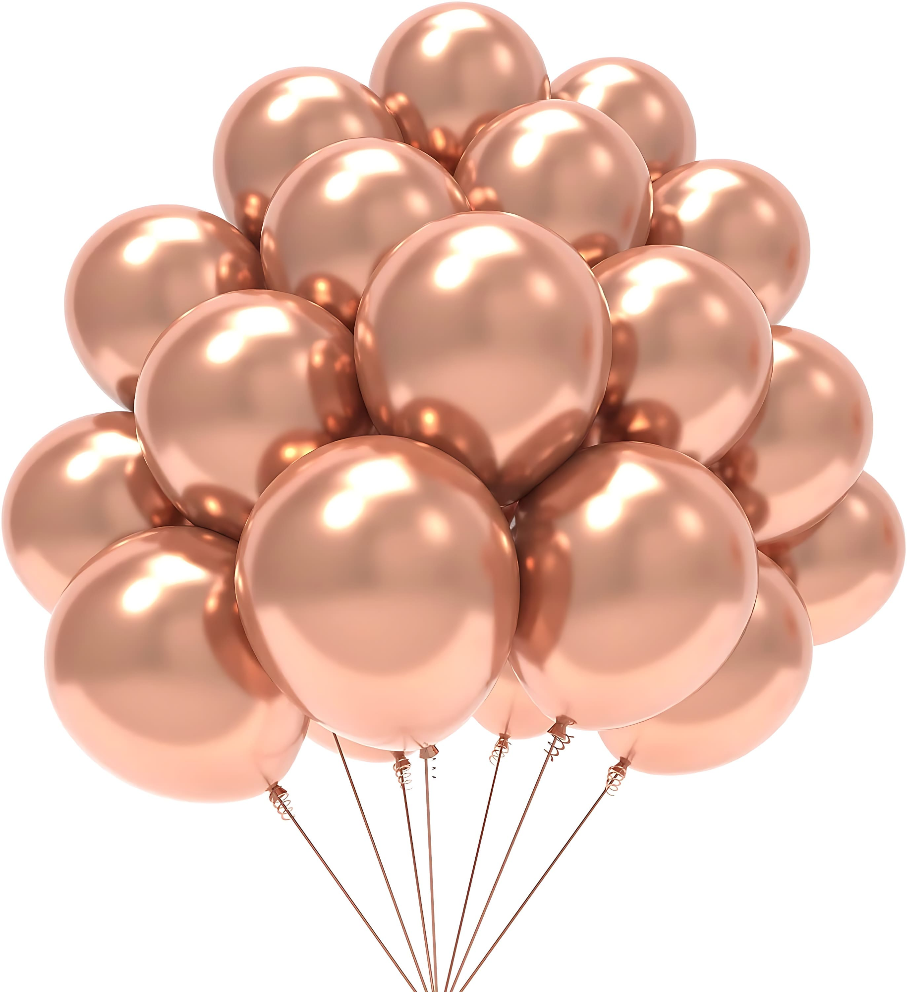 Metallic Balloons for Anniversary, Birthday, Baby Shower, Valentine's Day, Home, Restaurants, and Showroom Decorations- (Pack of 25 Pcs)