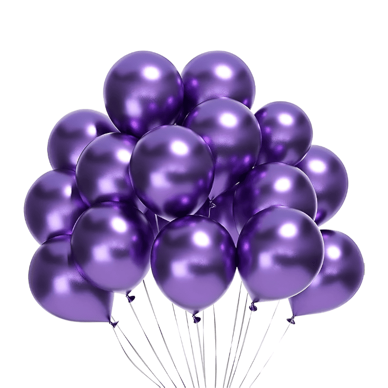 Metallic Balloons for Anniversary, Birthday, Baby Shower, Valentine's Day, Home, Restaurants, and Showroom Decorations- (Pack of 25 Pcs)