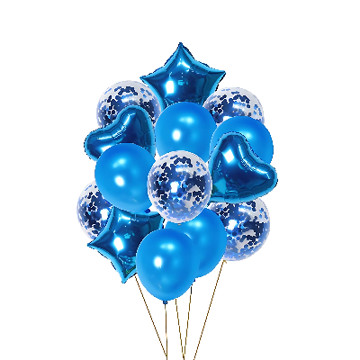 14 PCS Balloon Combo Pack for Anniversaries, Birthdays, and Special Occasions - Perfect for Home, Restaurants, and Showroom Decorations-(Pack of 14 Pcs)