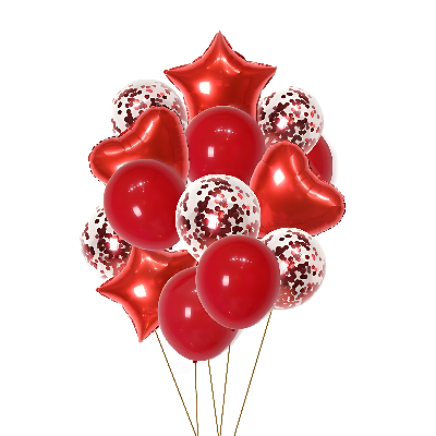 14 PCS Balloon Combo Pack for Anniversaries, Birthdays, and Special Occasions - Perfect for Home, Restaurants, and Showroom Decorations-(Pack of 14 Pcs)