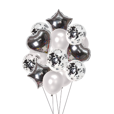 14 PCS Balloon Combo Pack for Anniversaries, Birthdays, and Special Occasions - Perfect for Home, Restaurants, and Showroom Decorations-(Pack of 14 Pcs)