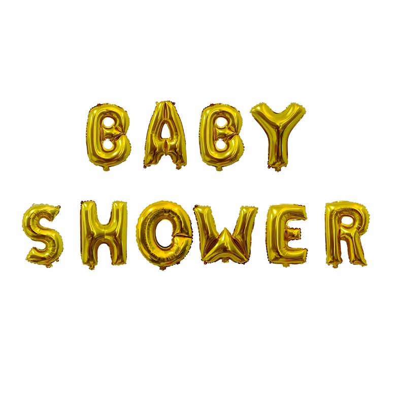 Baby Shower Essential: Golden & Multi Foil Banner Balloon for Party Decoration-(Pack of 1 Pcs)