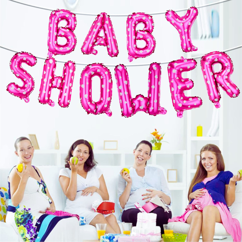 Baby Shower Essential: Golden & Multi Foil Banner Balloon for Party Decoration-(Pack of 1 Pcs)