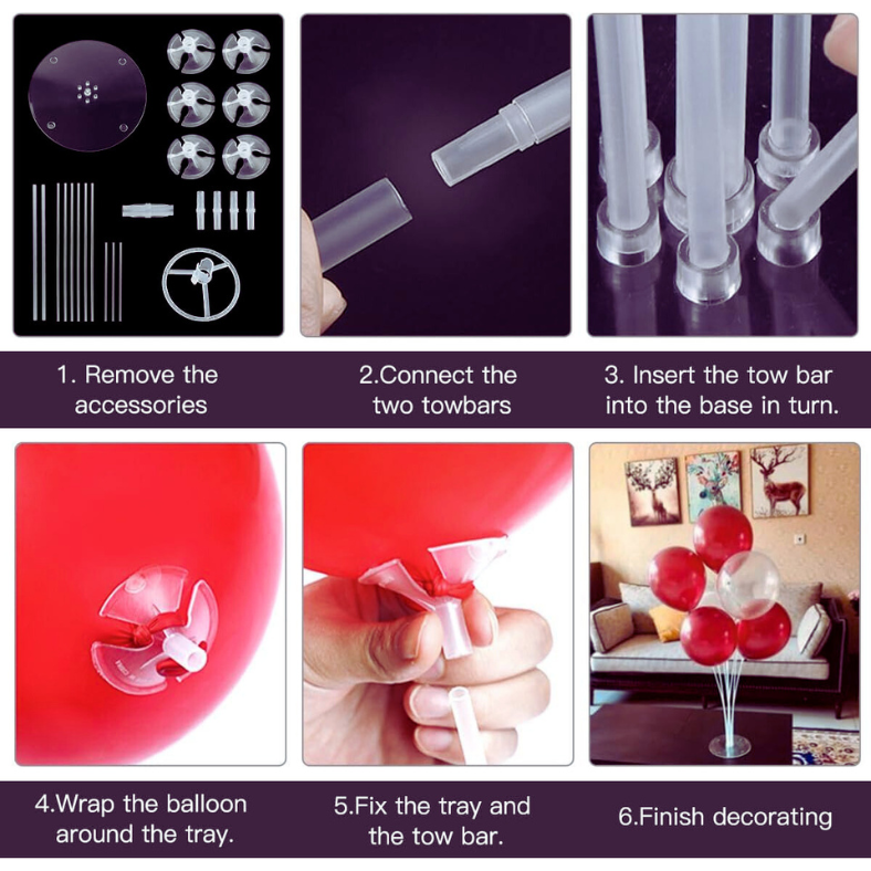 Balloon Holder with Base – Durable Balloon Stand for Birthday & Celebration Decor (Pack of 1 Pcs)