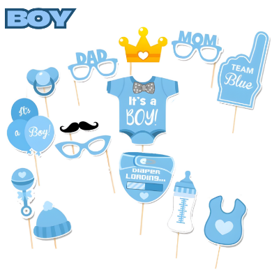 Baby Shower Photoshoot Props– Fun & Stylish Props for Mom-to-Be & Maternity Shoot- (Pack of 14 Pcs)