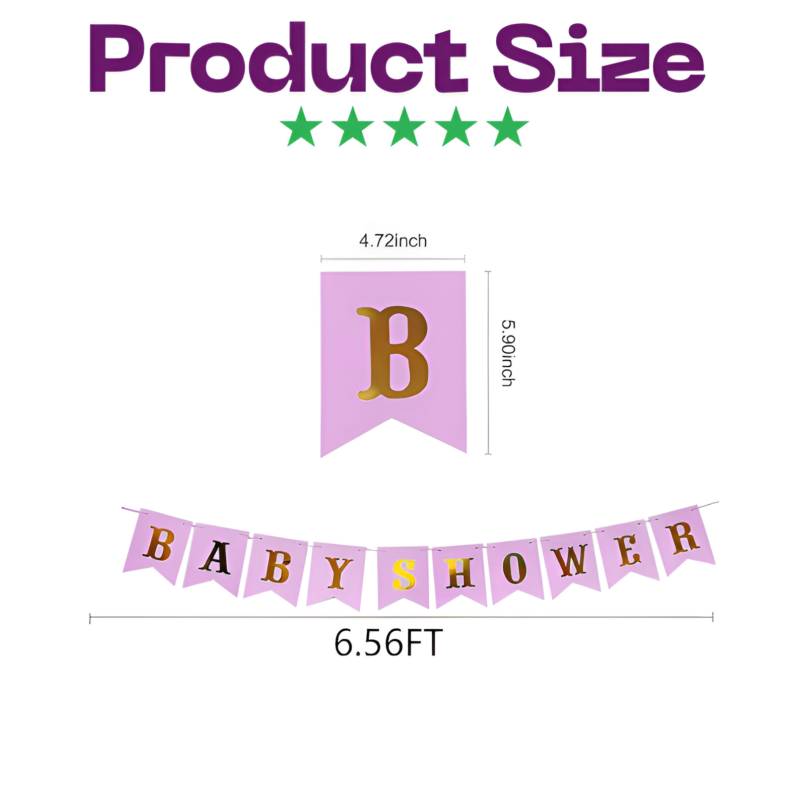 Celebrate Baby Shower Arrival: Pink Card Banner, Pastel Balloons & Both Site Tape - Full Decoration Set (52 Pcs)