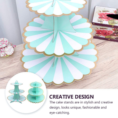 3-Layer Cupcake Stand – Disposable Cupcake Display for Birthdays & Special Occasions- (Pack of 1 Set)