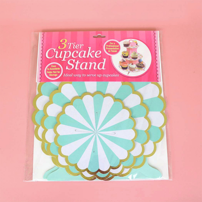 3-Layer Cupcake Stand – Disposable Cupcake Display for Birthdays & Special Occasions- (Pack of 1 Set)