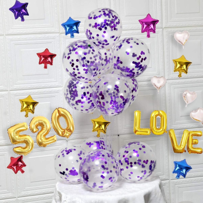 Confetti Jori Balloons, Perfect for Anniversary, Birthday, Baby Shower, Valentine's Day Parties, Home, Restaurants, and Showroom Decor– (Pack of 10 Pcs)