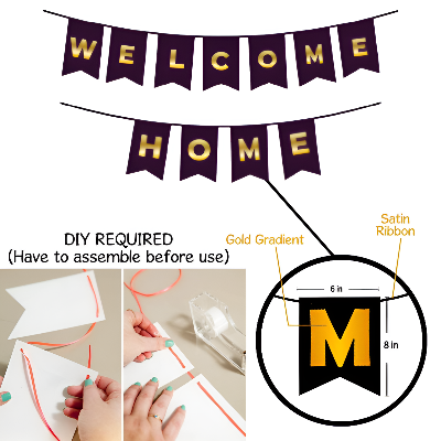 Welcome Home Card Banner Set - Complete Decorative Pack - (Pack of 1 Set)