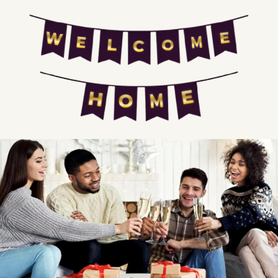 Welcome Home Card Banner Set - Complete Decorative Pack - (Pack of 1 Set)