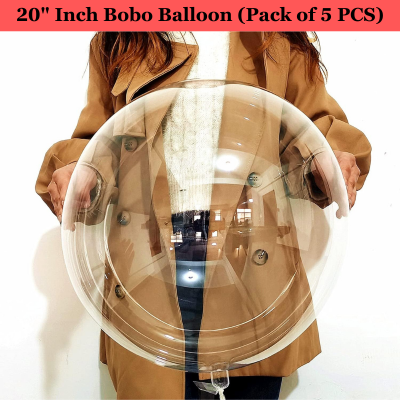 Transparent Bobo Balloons for LED Lights Decoration, Wedding & Birthday Party Decor- (Pack of 5 Pcs)