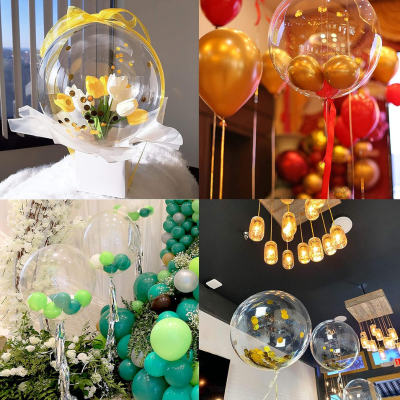 Transparent Bobo Balloons for LED Lights Decoration, Wedding & Birthday Party Decor- (Pack of 5 Pcs)