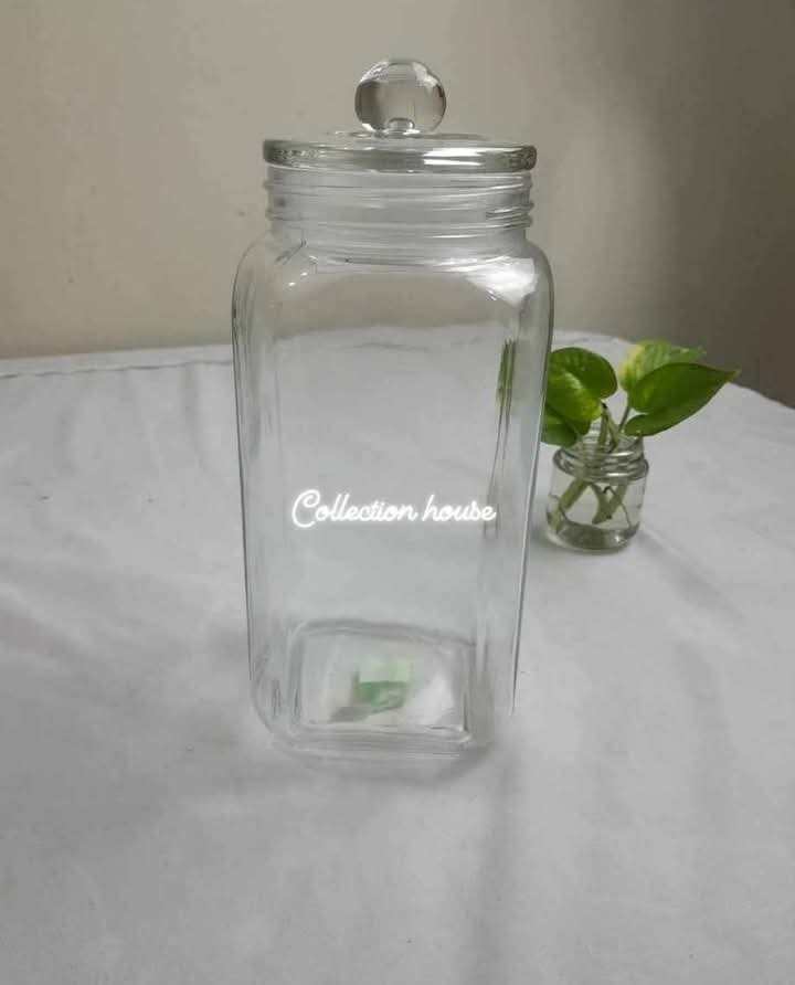 Buy  ২০০০ ml airtight square shape glass jar at Best Price In Bangladesh