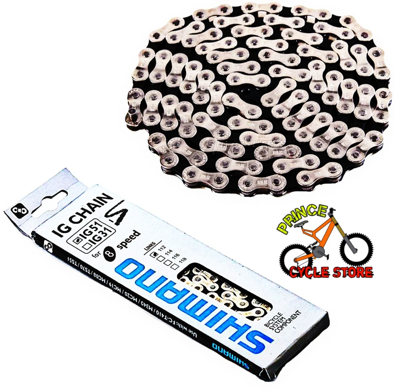 Buy Bicycle SHIMANO IG51 Steel Bicycle Chain 7/8 Speed 116 Links - Bike Prince Cycle Store  At Best Price In Bangladesh
