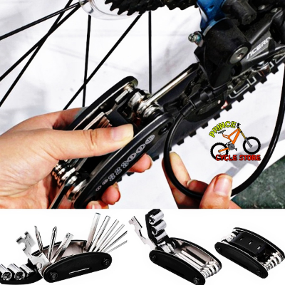 Buy   Multifunctional Bike Pocket Repair L Tools Set Bicycle Tool Kit, Repair Kit For Bike 16 in 1 - Black Prince Cycle Store  At Best Price In Bangladesh