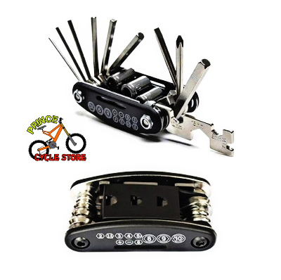 Buy   Multifunctional Bike Pocket Repair L Tools Set Bicycle Tool Kit, Repair Kit For Bike 16 in 1 - Black Prince Cycle Store  At Best Price In Bangladesh