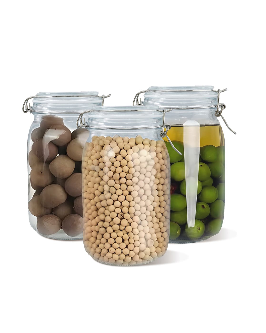 Buy 1500ml Airtight Glass Food Storage Container with Leakproof Rubber Gasket   at Best Price In Bangladesh