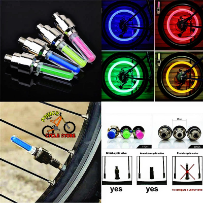 Buy 2 PCS Bicycle Car LED Neon Tire Wheel Gas Nozzle Valve Glow Stick Light For Bike/Car/Motorbike Prince Cycle Store  At Best Price In Bangladesh