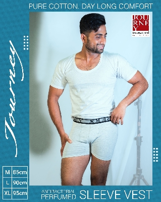 Buy  Men's Anti-Bacterial Sleeve Vest-3pc Online at Best Price