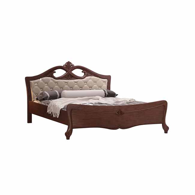 Buy Regal Juliana Wooden Double Bed Antique Online at Best Price