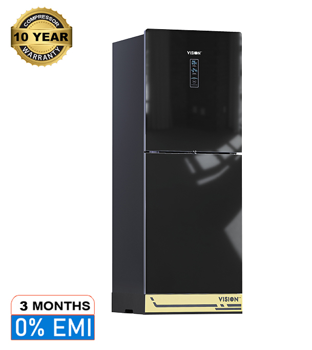 Buy VISION Glass Door Refrigerator RE-285 Liter NF Black at Best Price in Bangladesh	