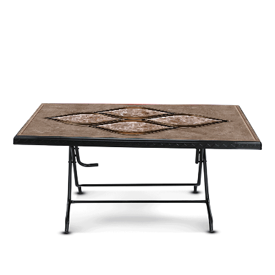 Buy Deco Table 6 Seat S/L Print Infinity-Black Online at Best Price
