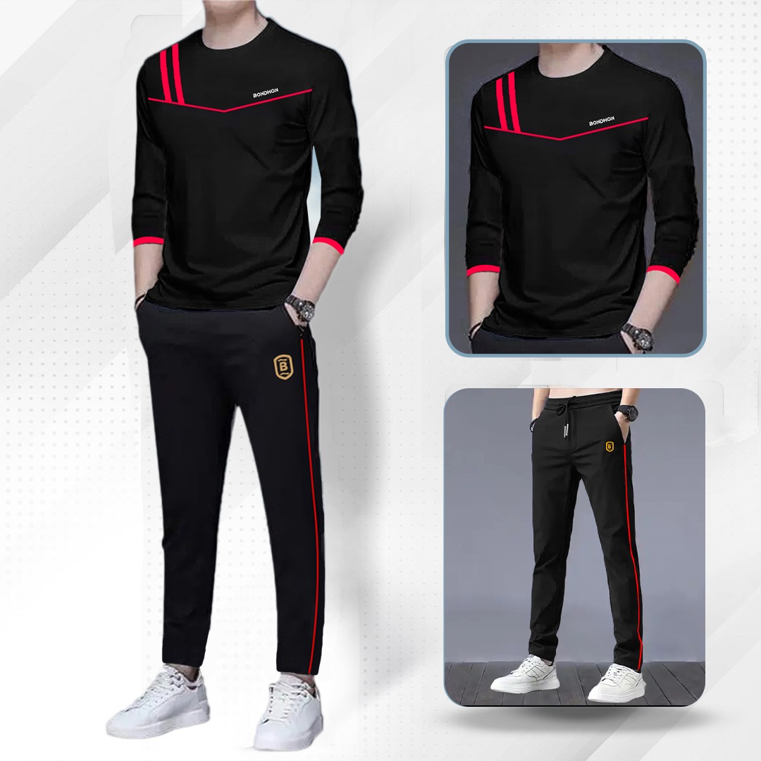 Buy New full Sleeves T-Shirt & Full Trouser Combo (Set) for Man Online Best Price In Bangladesh
