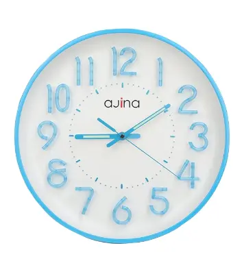 Picture of Ajina Maple Digit Round Wall Clock Blue 