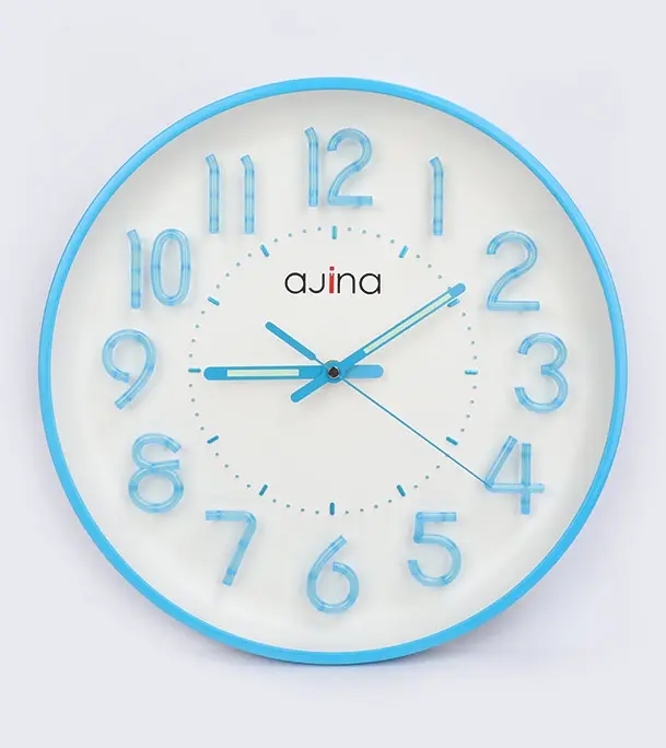 Picture of Ajina Maple Digit Round Wall Clock Blue 