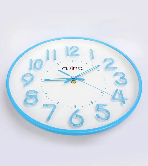 Picture of Ajina Maple Digit Round Wall Clock Blue 