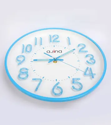Picture of Ajina Maple Digit Round Wall Clock Blue 