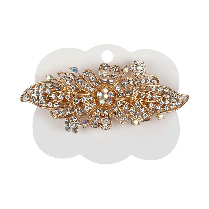 Picture of Zhi Hong Barrette Clips For Girls Cosmos Flower Shaped White Stone Design