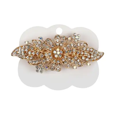 Picture of Zhi Hong Barrette Clips For Girls Cosmos Flower Shaped White Stone Design