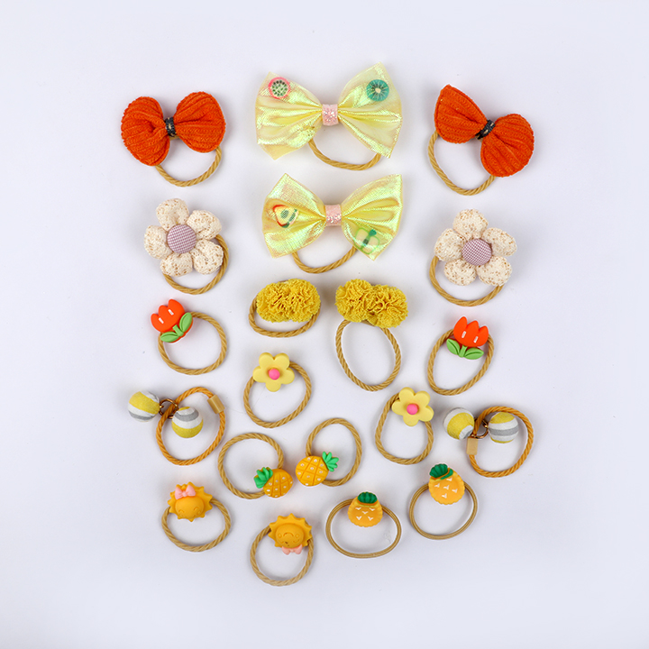 Buy 20 Pcs Cute Yellow Elastic Hair Band for Girl's at Best Prices in Bangladesh