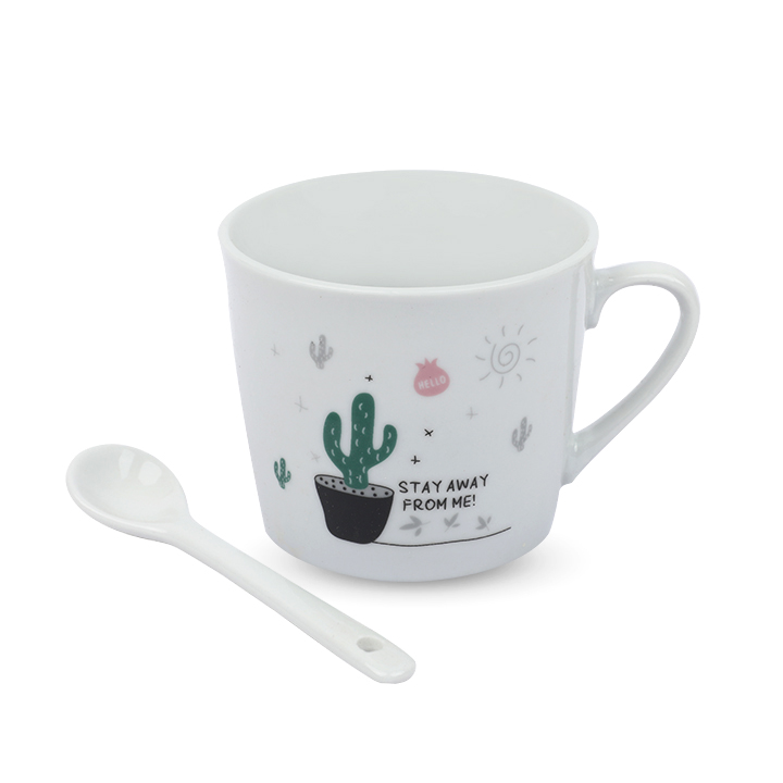 Buy Cactus Tea Mug Ceramic Cup with Spoon at Best Price In Bangladesh