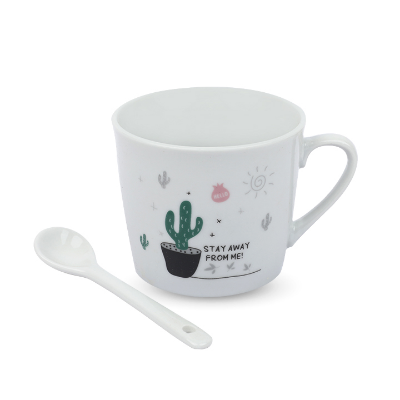 Buy Cactus Tea Mug Ceramic Cup with Spoon at Best Price In Bangladesh