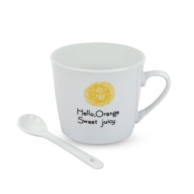Buy Cute Orange printed Coffee Mug Creative Ceramic Cup at Best Price In Bangladesh